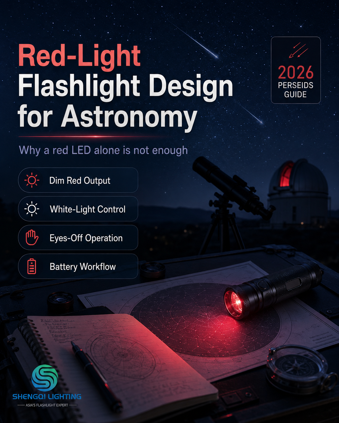 Red-Light Flashlight Design for Astronomy